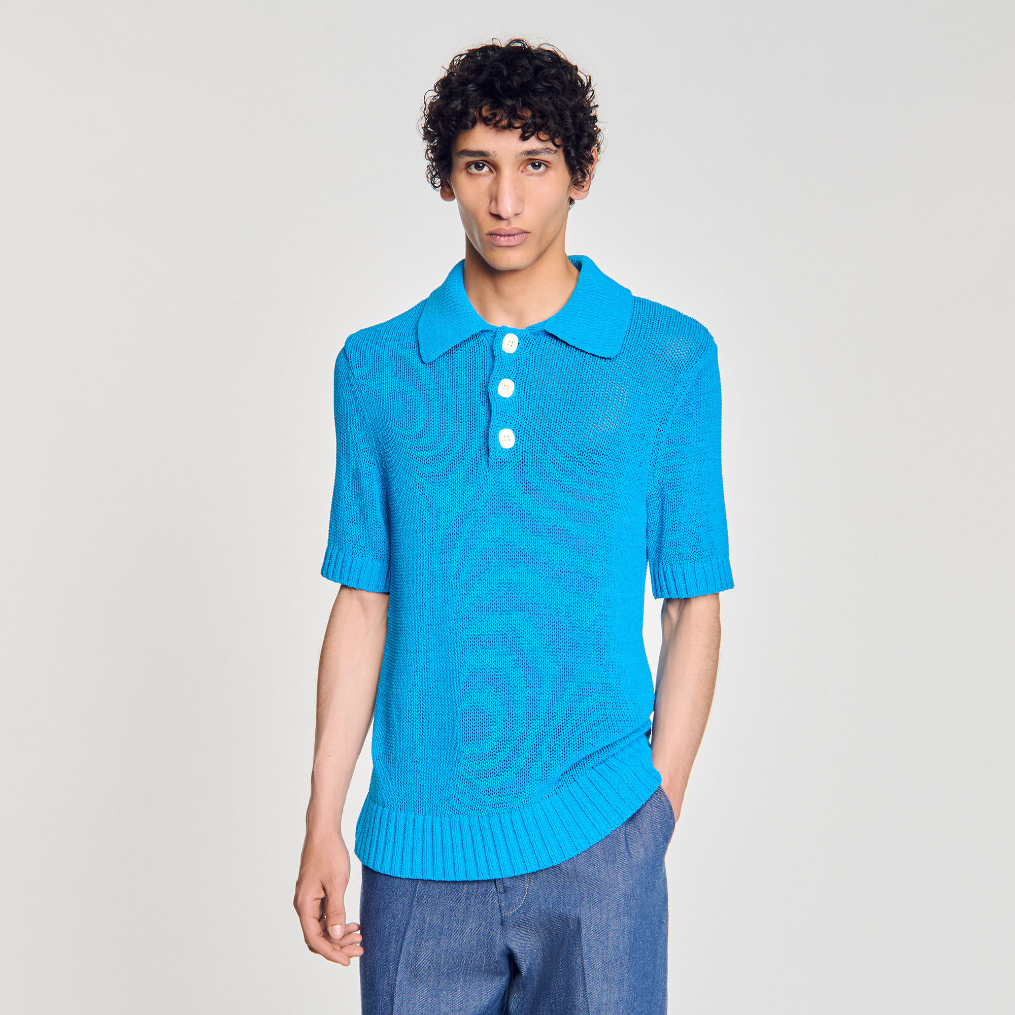 Poloshirt aus Strick