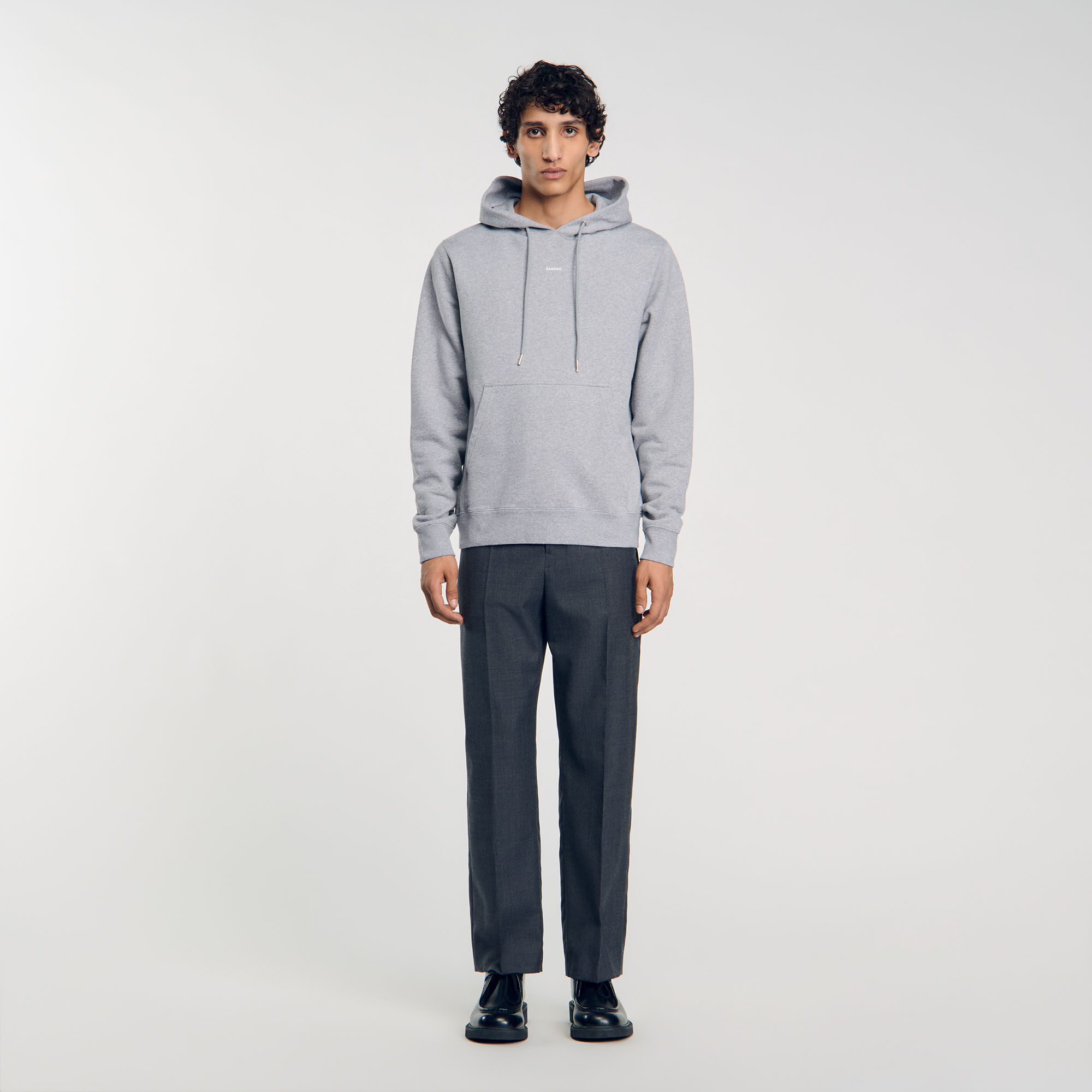Hoodie aus Bio Baumwolle mit Stickerei