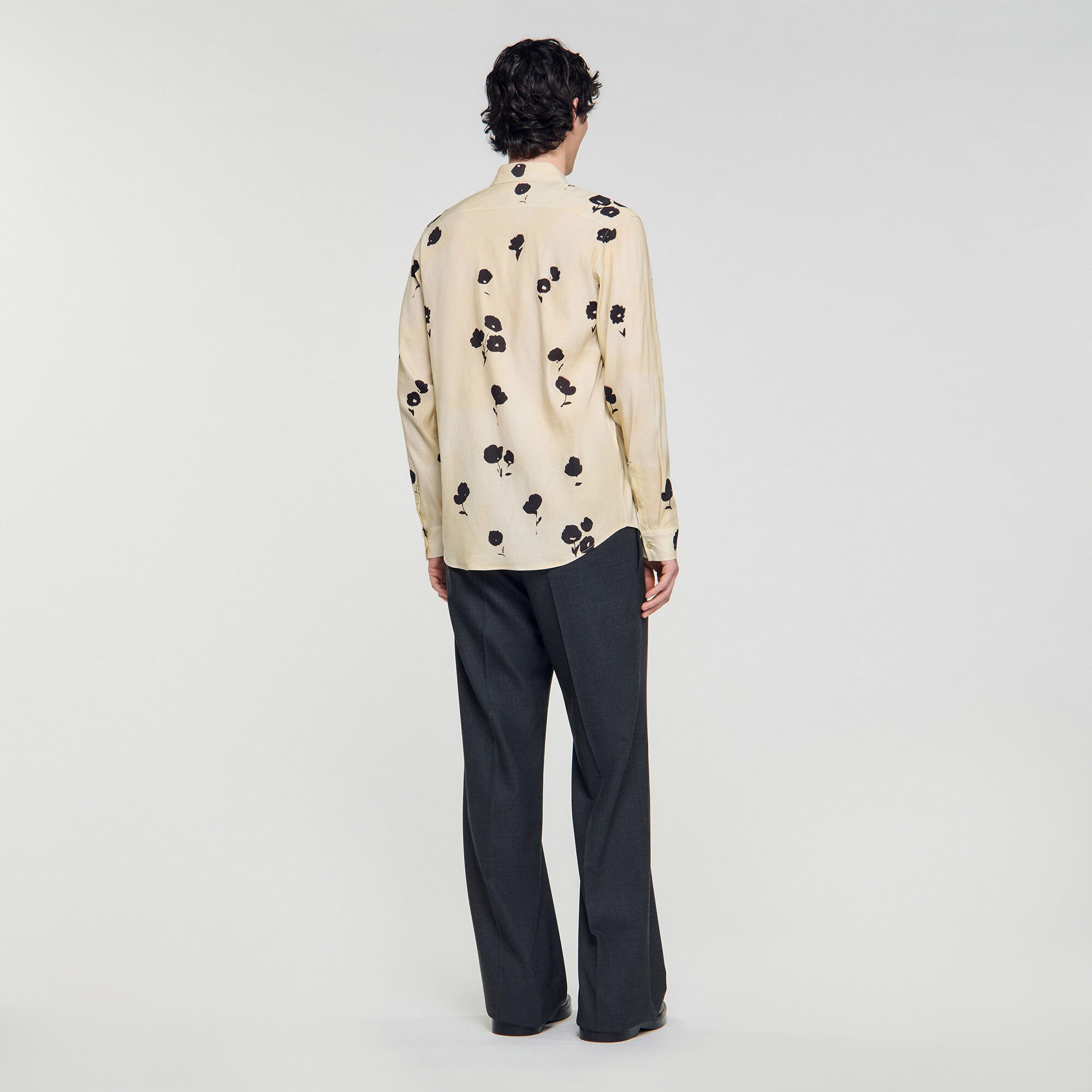 Hemd aus Leinen mit Blumenprint