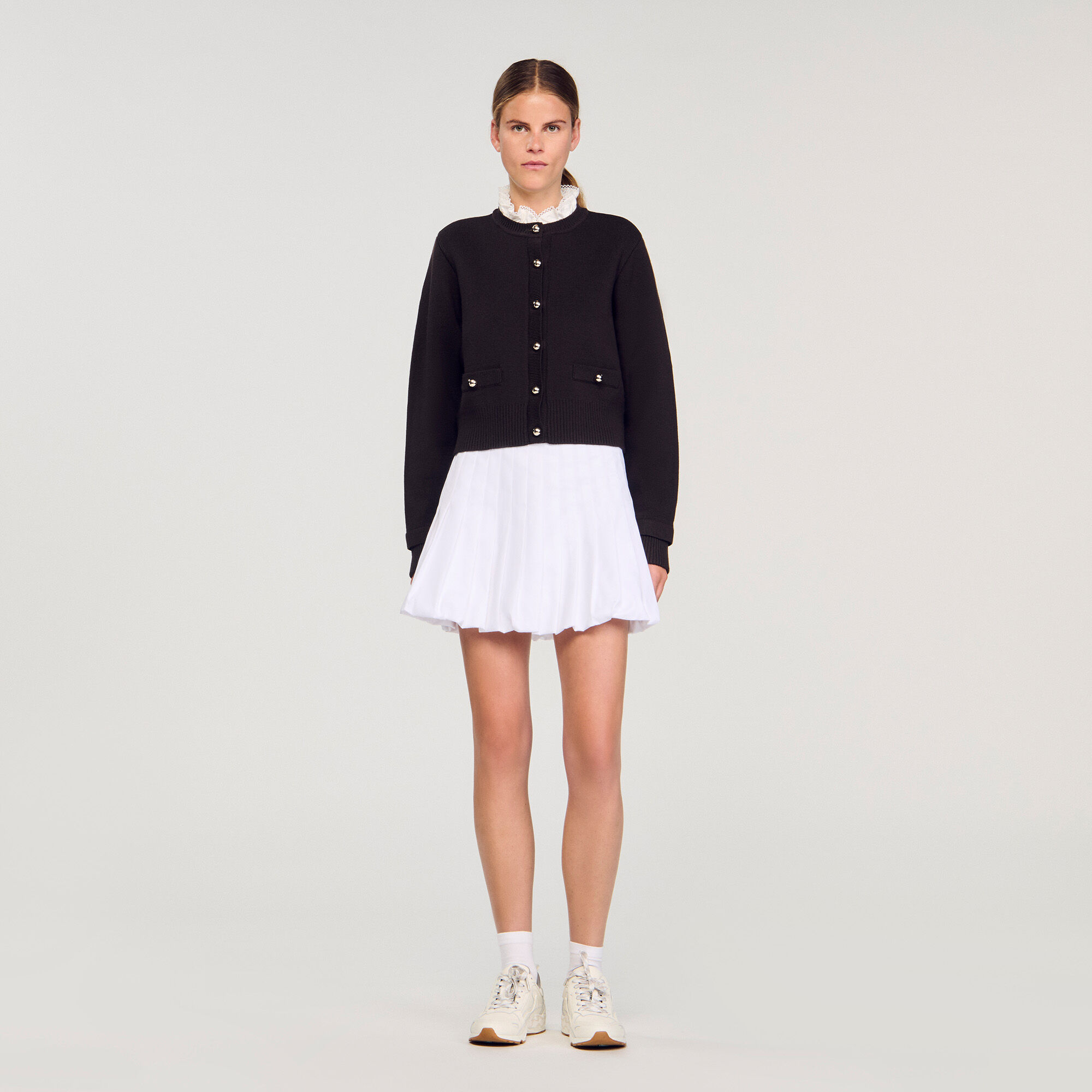 Cardigan mit abnehmbarem Kragen