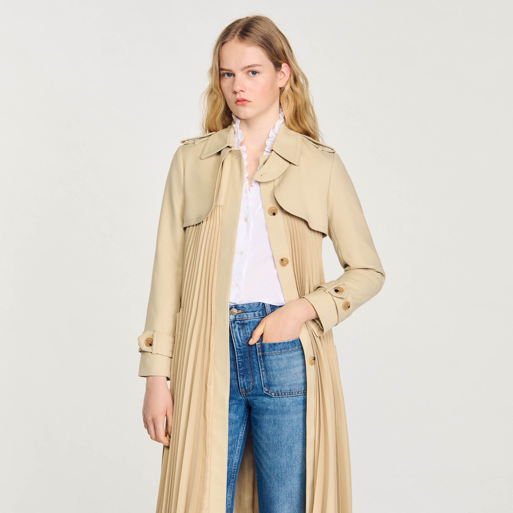 Trenchcoat mit Falte