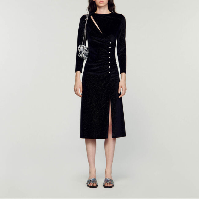 Samtkleid mit Strass