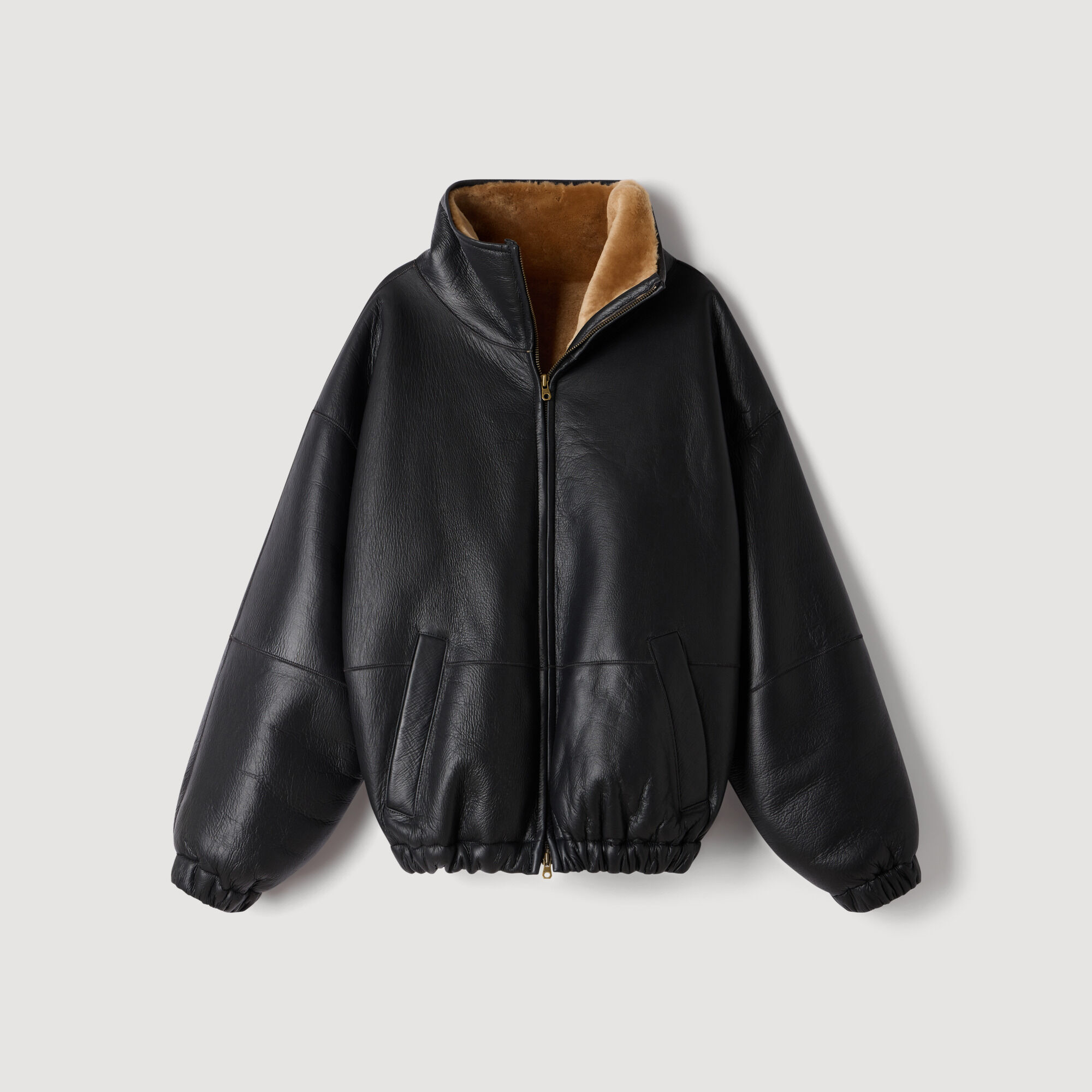 Oversize-Blouson aus Lammfell