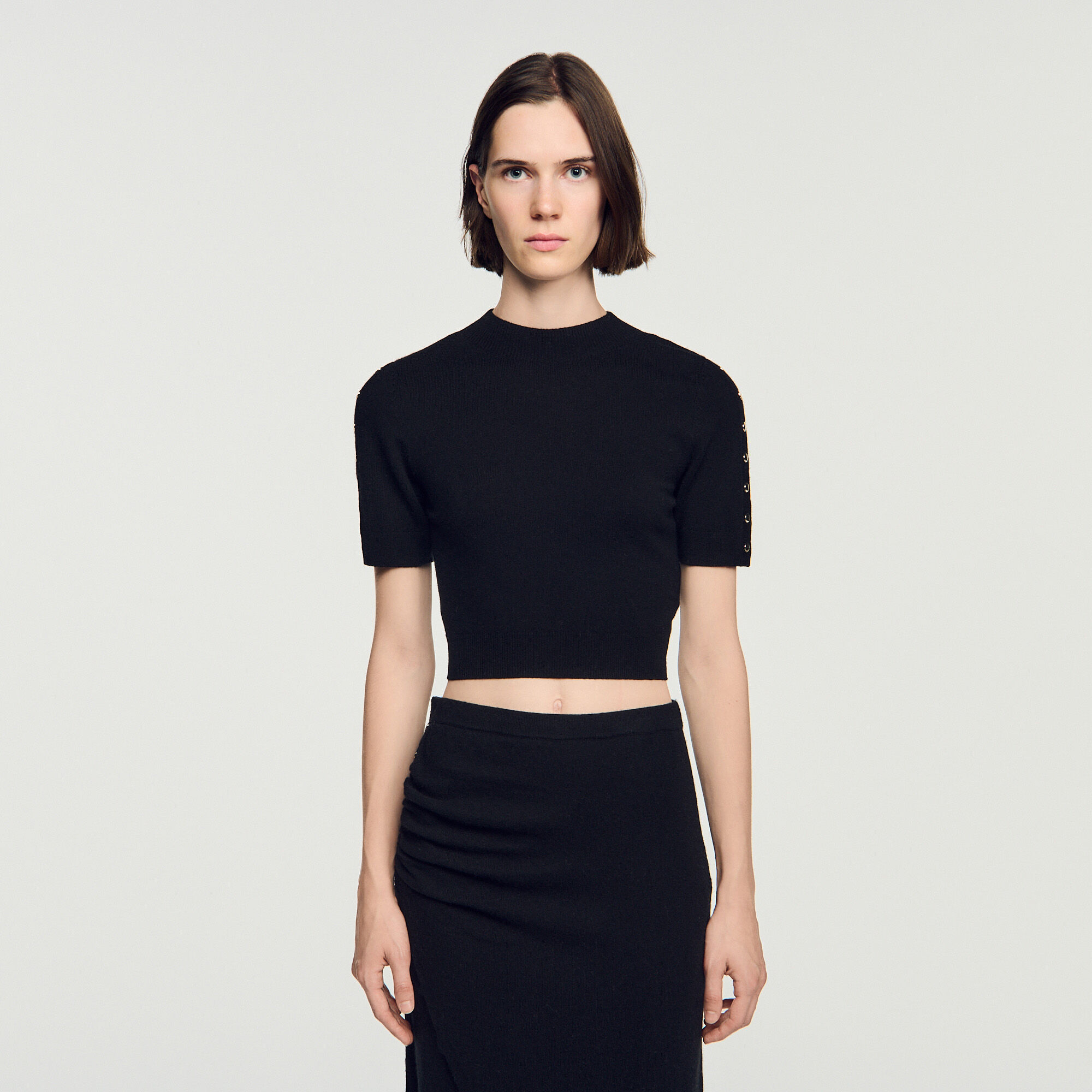 Kurzer Woll-Kaschmir-Pullover - Damen | Sandro