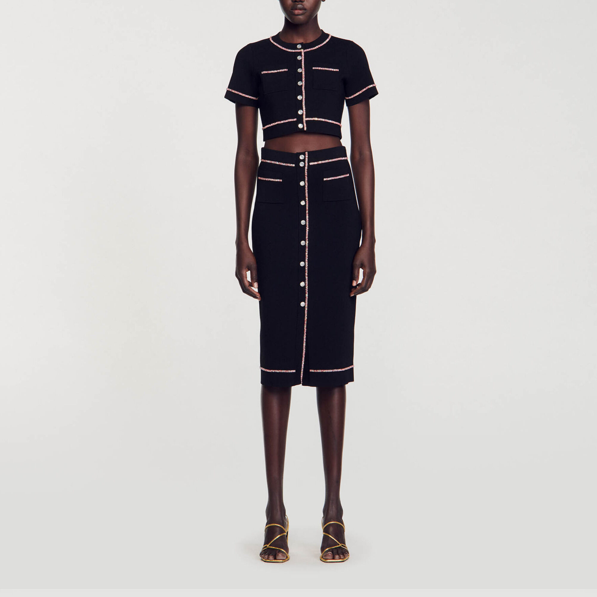 Midi-Rock mit Strassbesatz