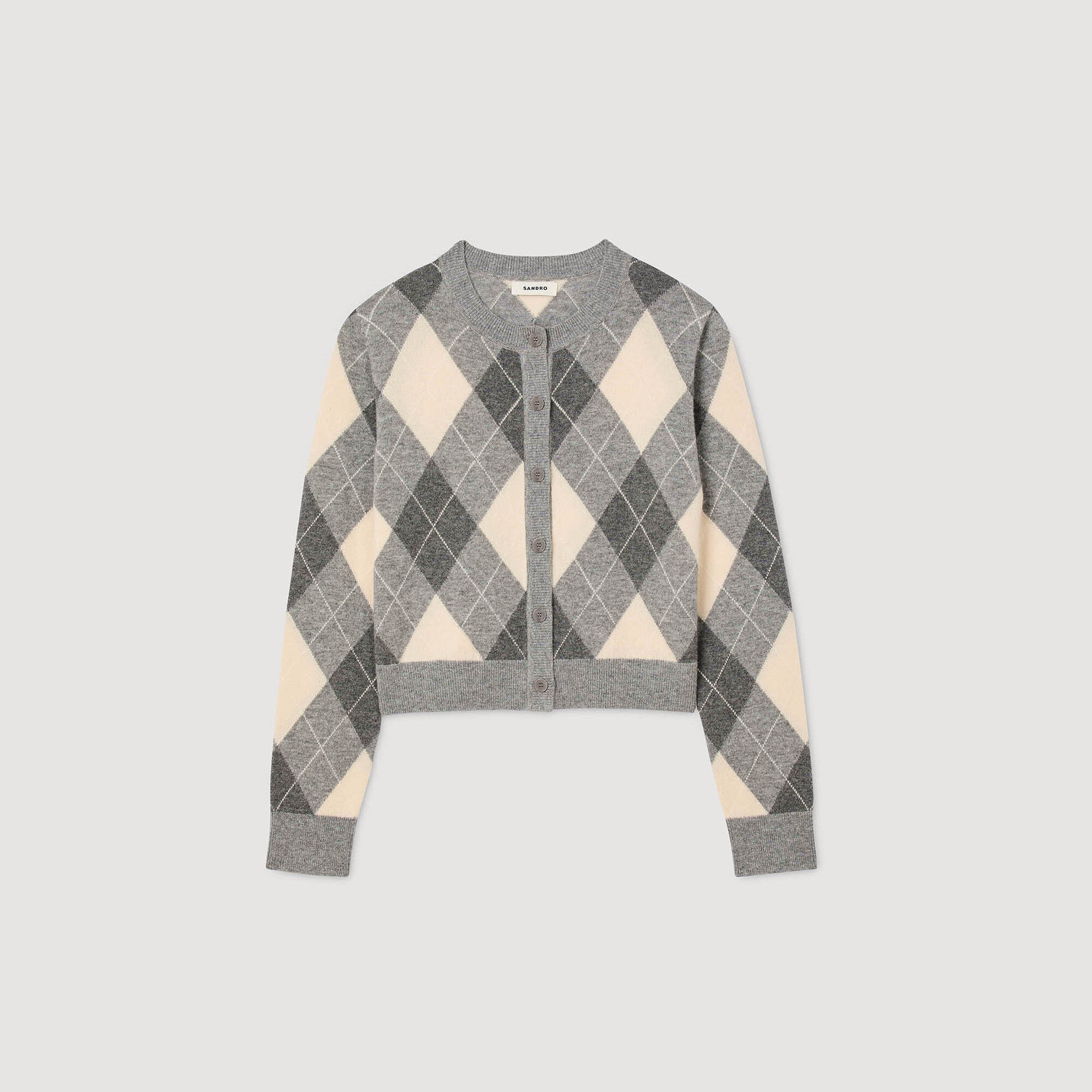 Cardigan mit Rautenmuster
