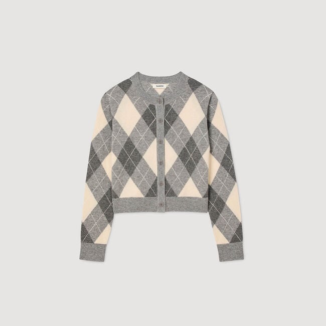 Cardigan mit Rautenmuster