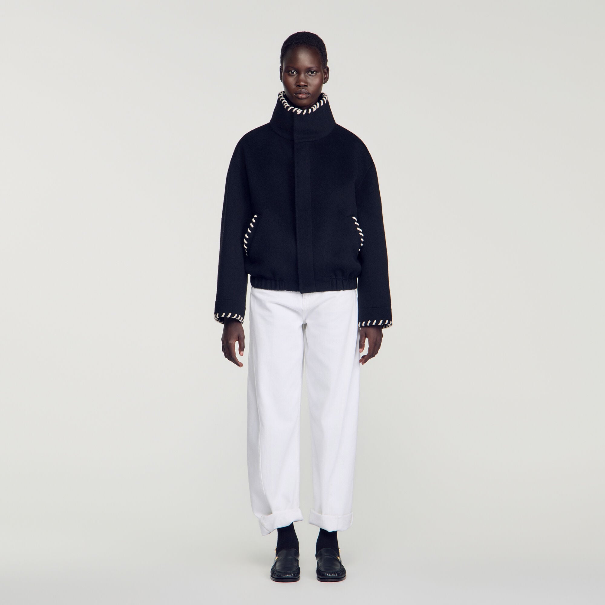 Blouson mit Ziern&auml;hten - Damen | Sandro