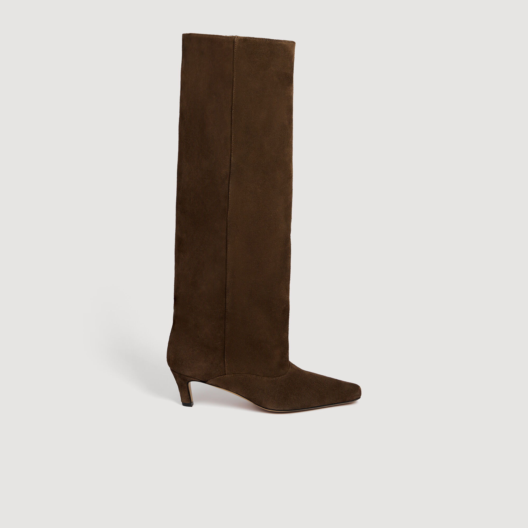 Hohe Stiefel aus Veloursleder - Damen | Sandro