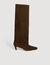 Hohe Stiefel aus Veloursleder - Damen | Sandro
