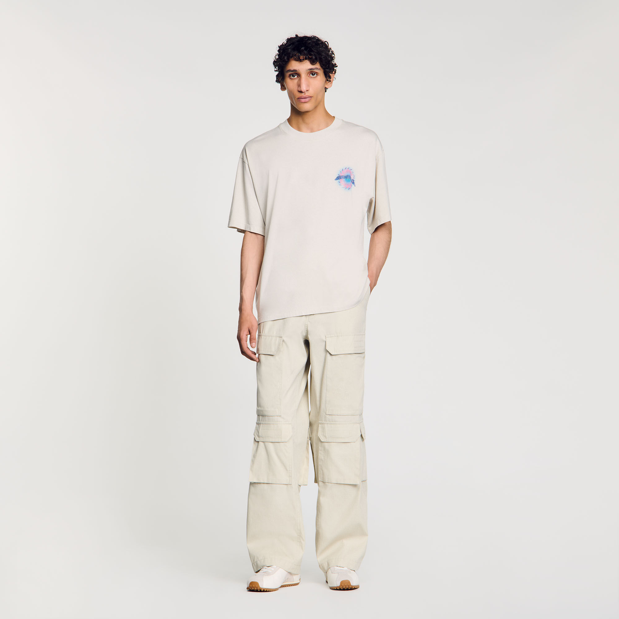 T-Shirt mit Sonnen-Print