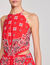 Langes Kleid mit Bandana-Muster