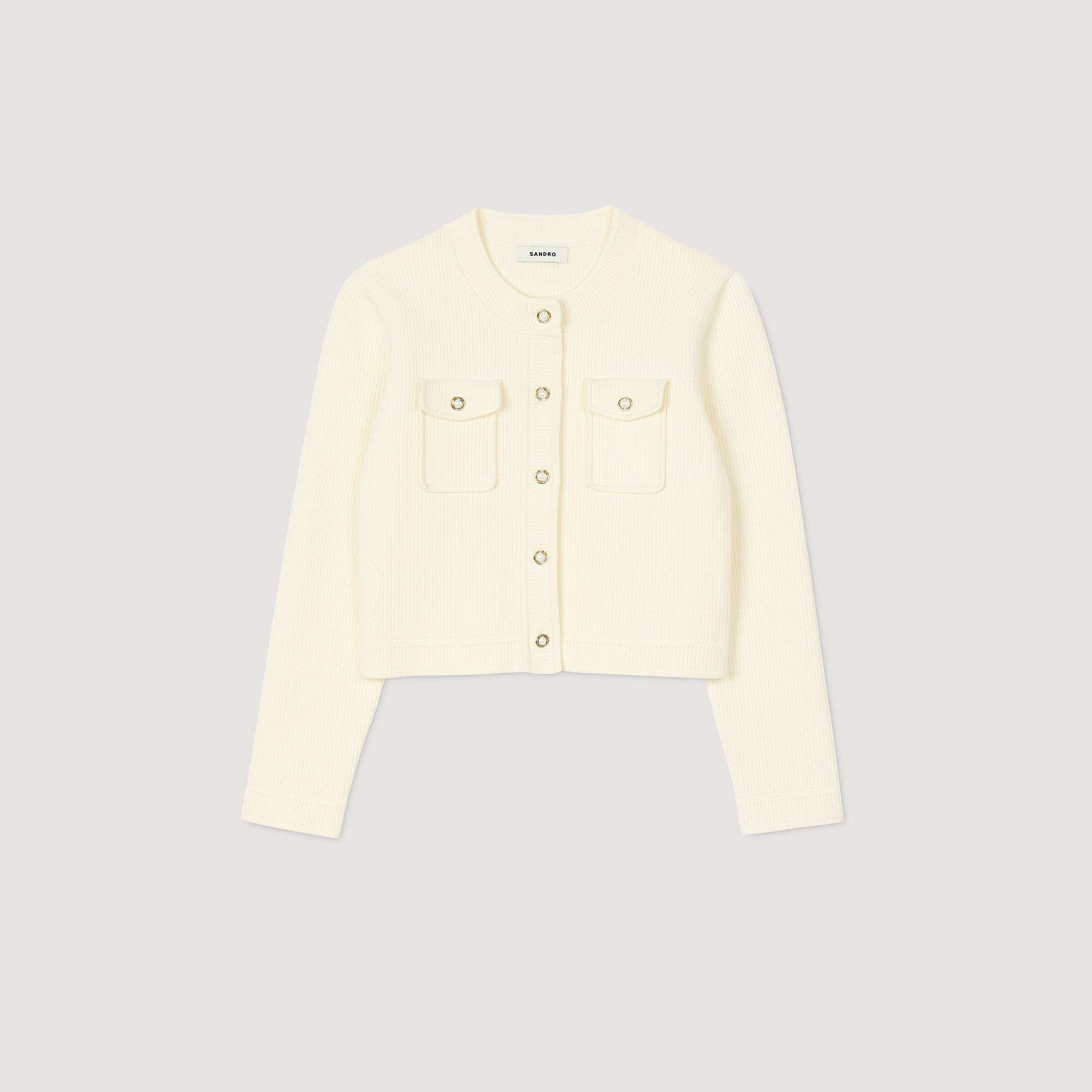 Cardigan aus Rippstrick
