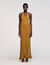 Langes Strickkleid mit Quasten