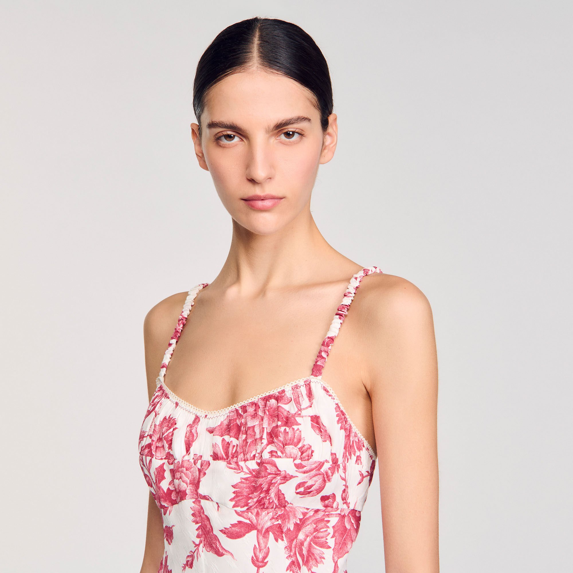 Langes Kleid mit Blumenprint
