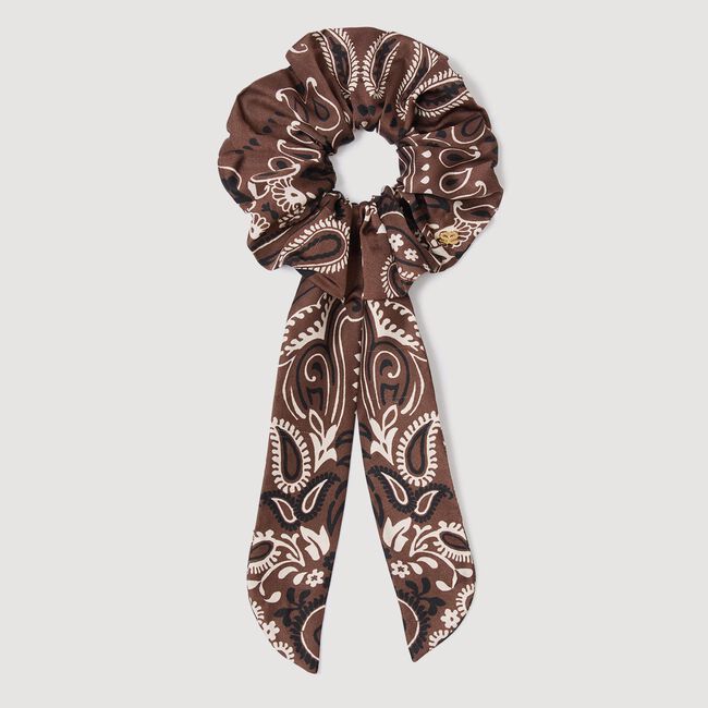 Haargummihalstuch mit Bandana-Print