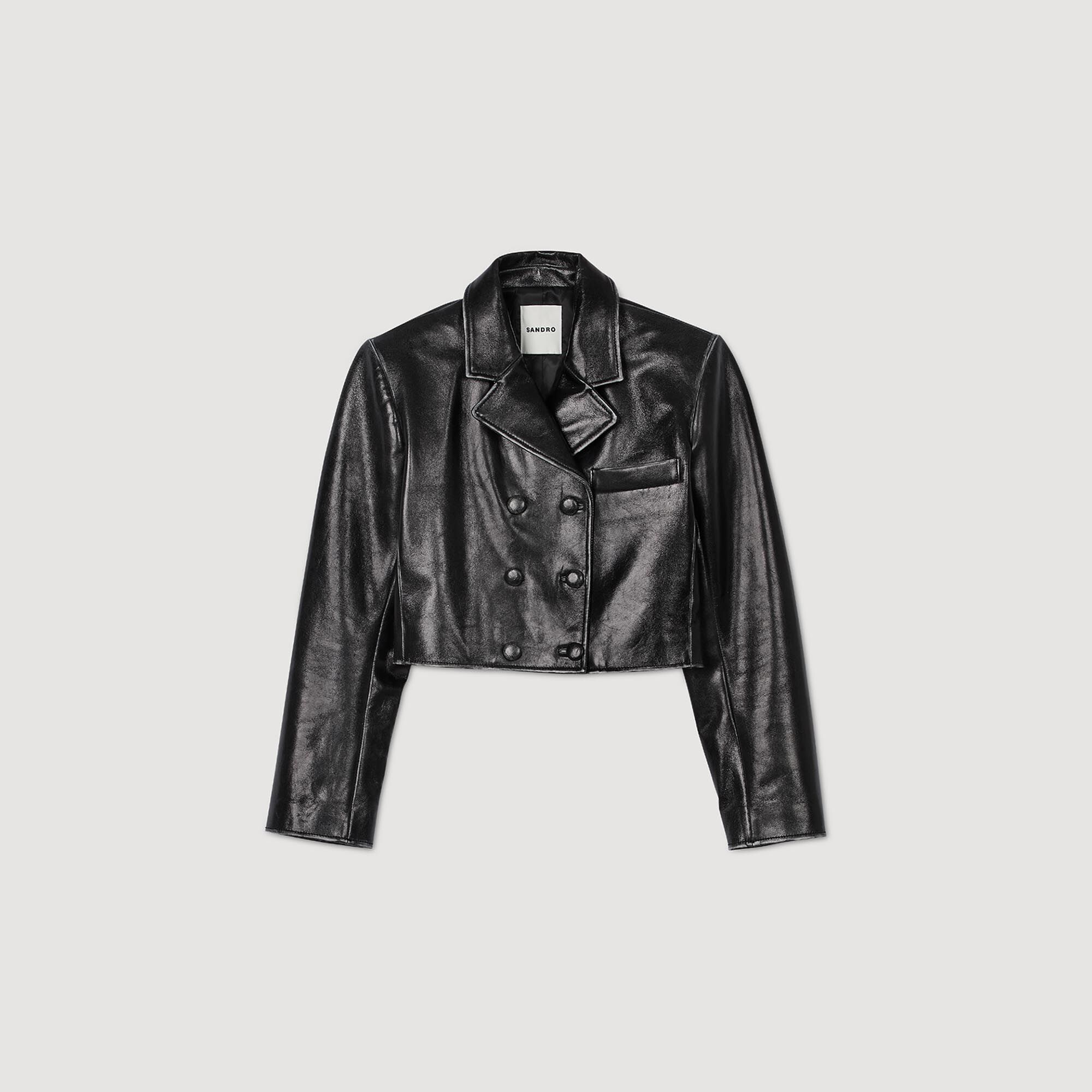 Kurzer Blouson aus Leder - Damen | Sandro