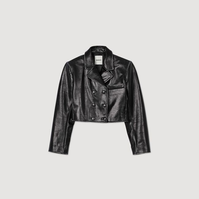 Kurzer Blouson aus Leder