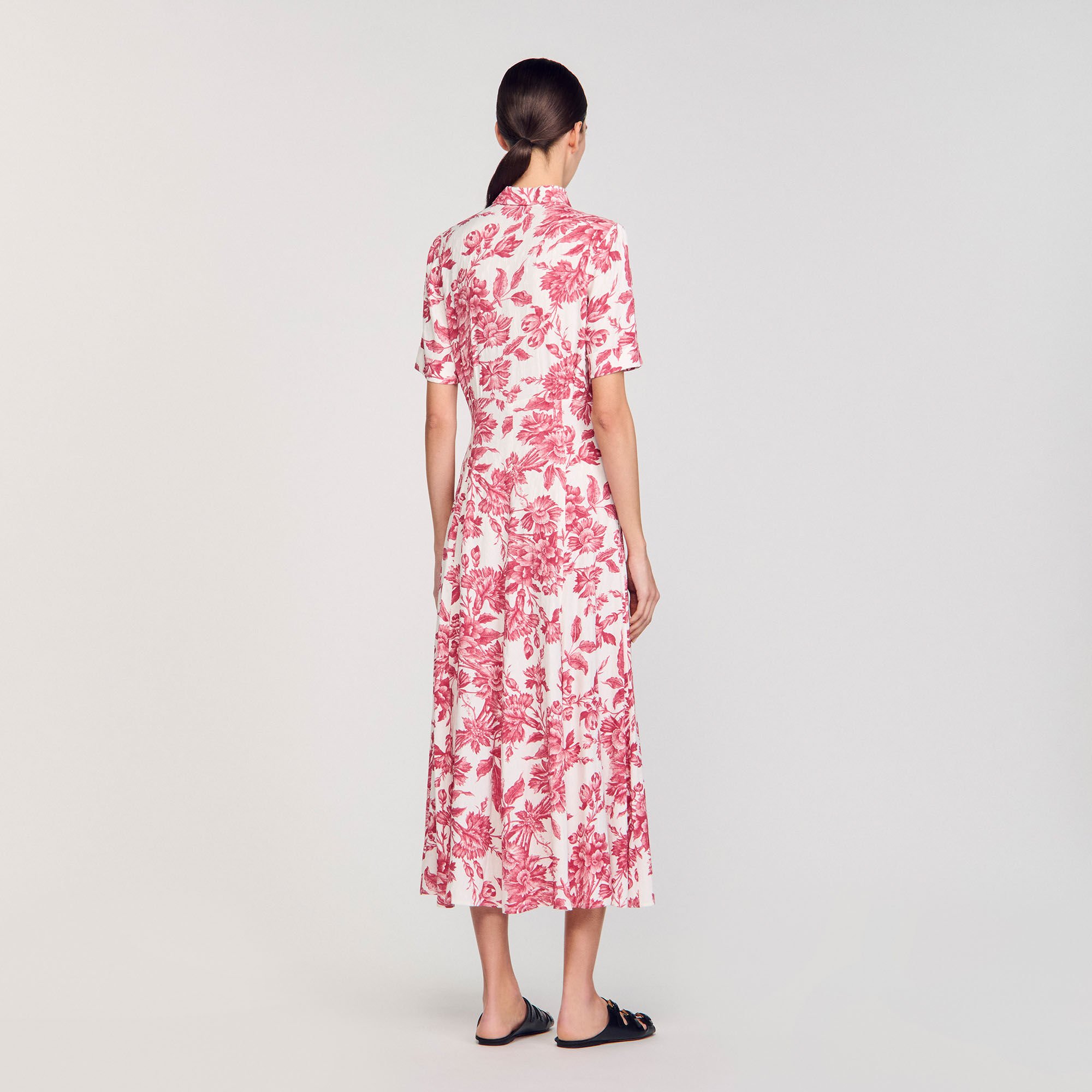 Langes Hemdkleid mit Blumenprint