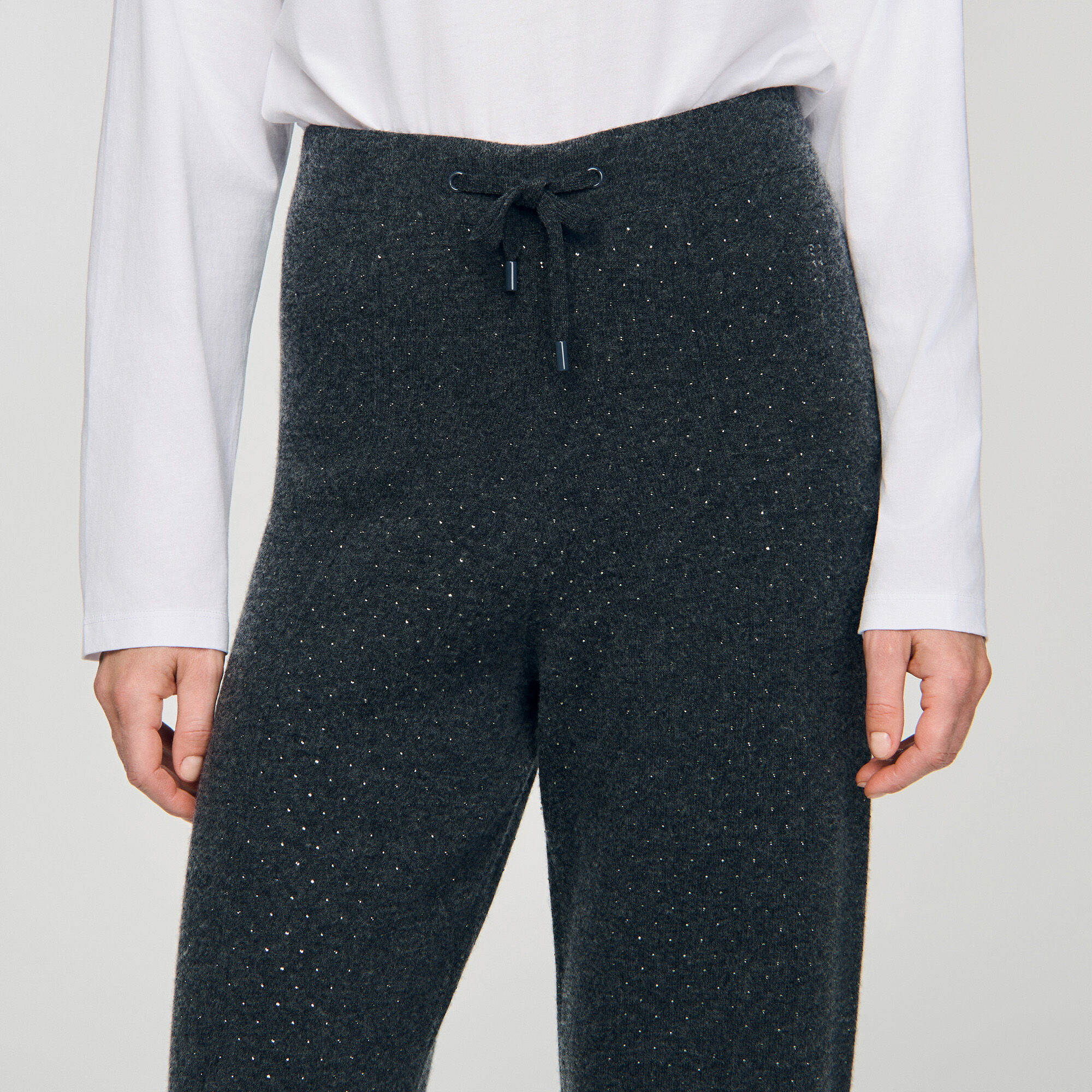 Hose aus Strick mit Strass