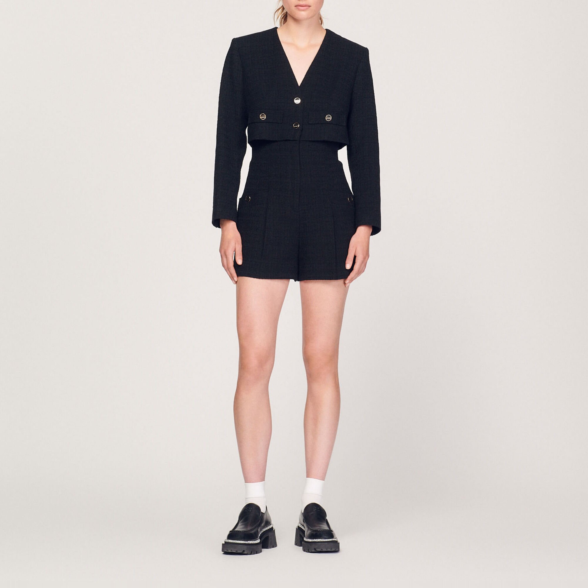 Mini-Overall aus Tweed