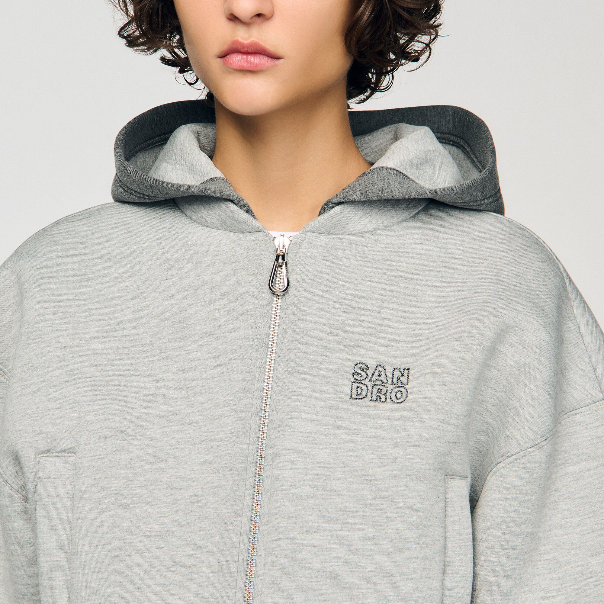 Sweatshirt-Blouson mit Kapuze