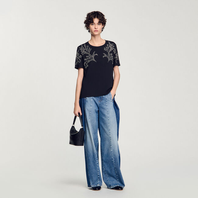 T-Shirt mit bestickten Details