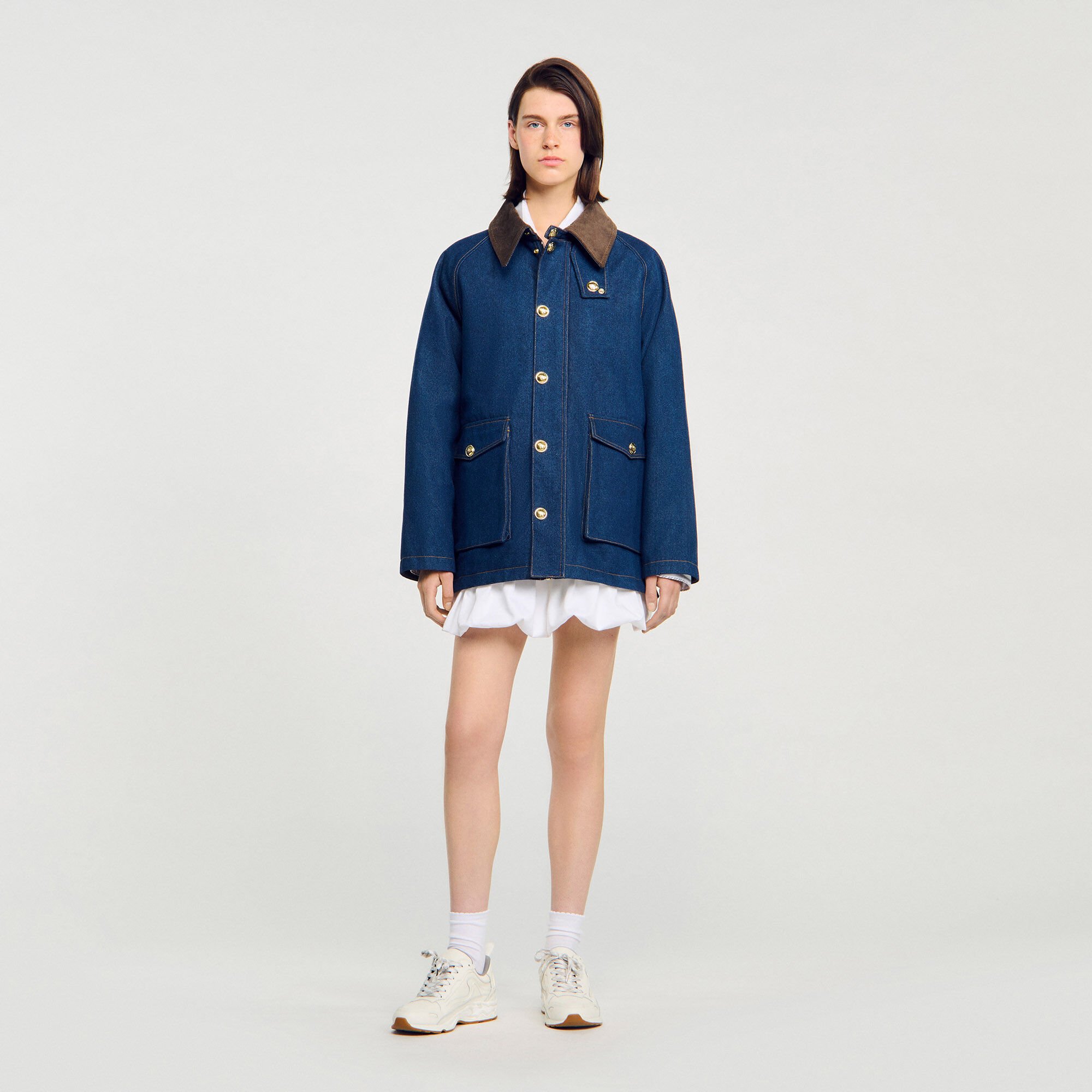 Jeansjacke im Workwear-Stil