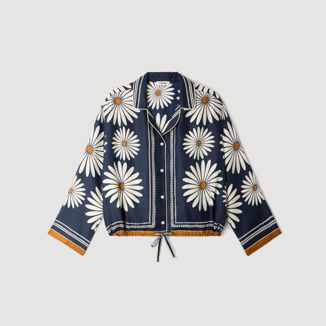 Seidenhemd mit Blumenprint