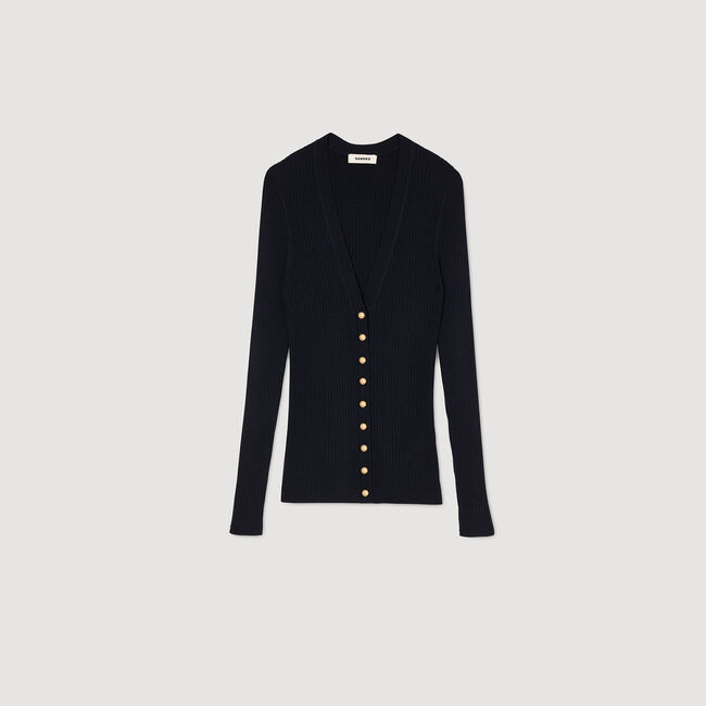 Cardigan aus Rippstrick