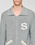 Wollcardigan mit Patch S