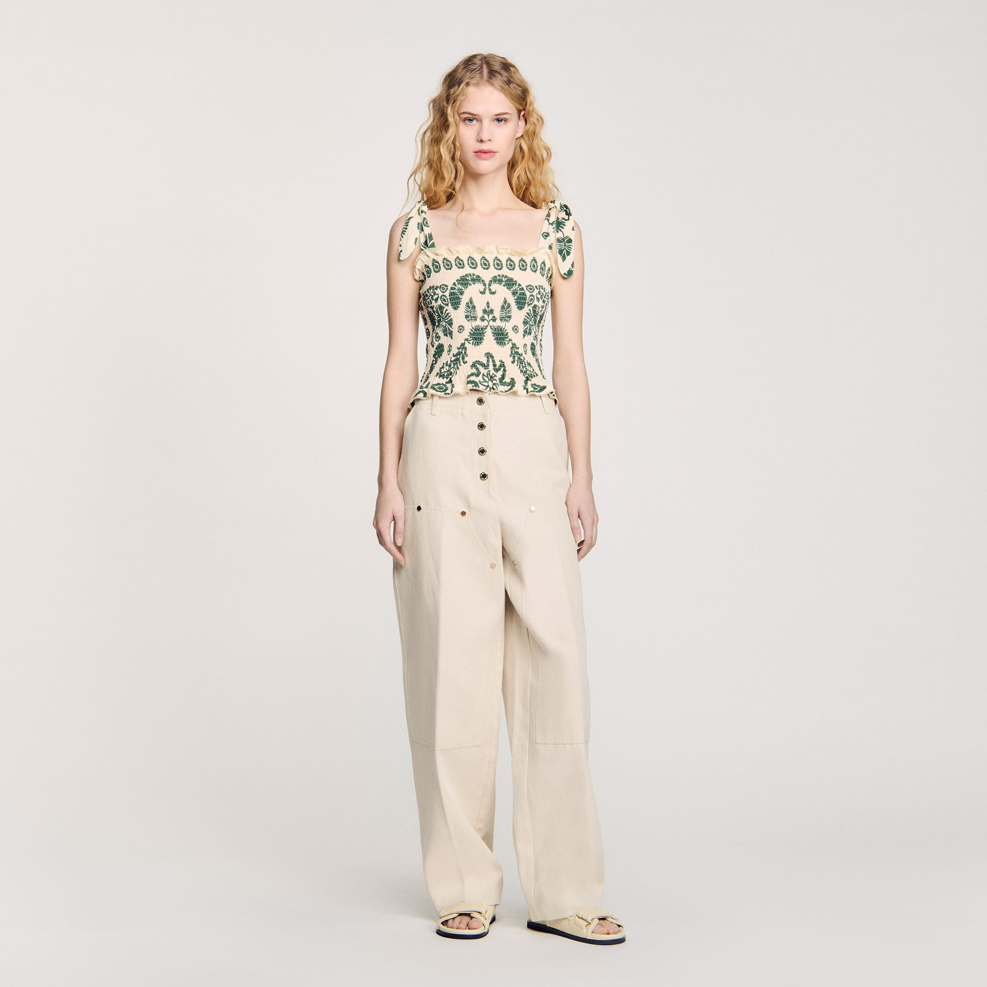 Gesmoktes Top mit Blumenprint