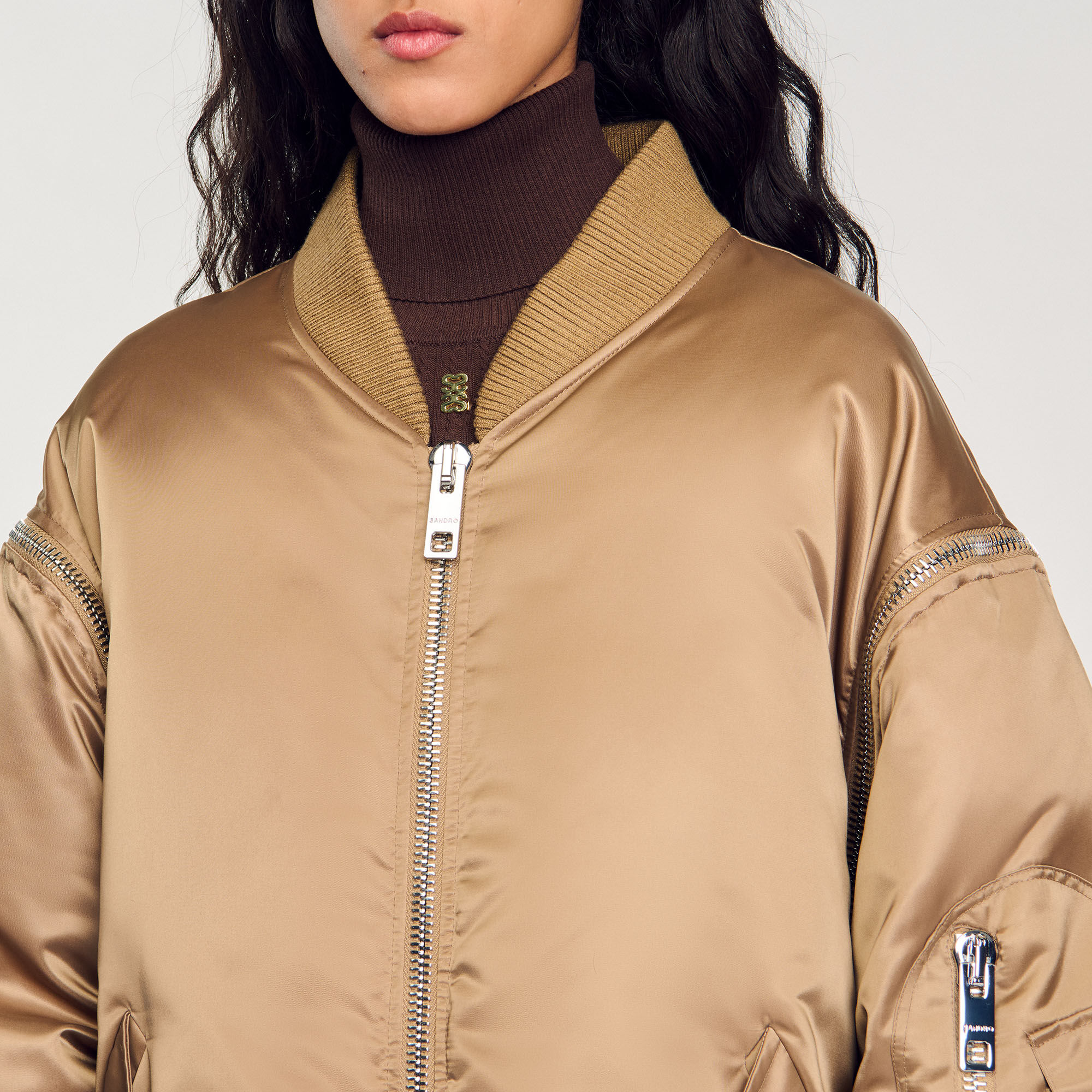 Bomberjacke aus Satin