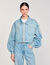 Jeansjacke mit Strass und Perlen