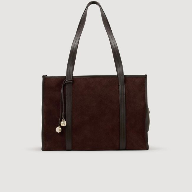 Shopper-Tasche aus Veloursleder