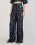 Seidenhose mit Spiralendruckmuster