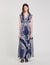 Langes Kleid mit Bandana-Print