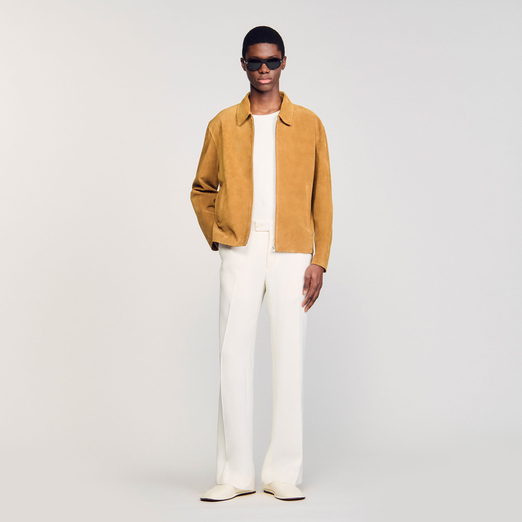 Blouson aus Spaltleder