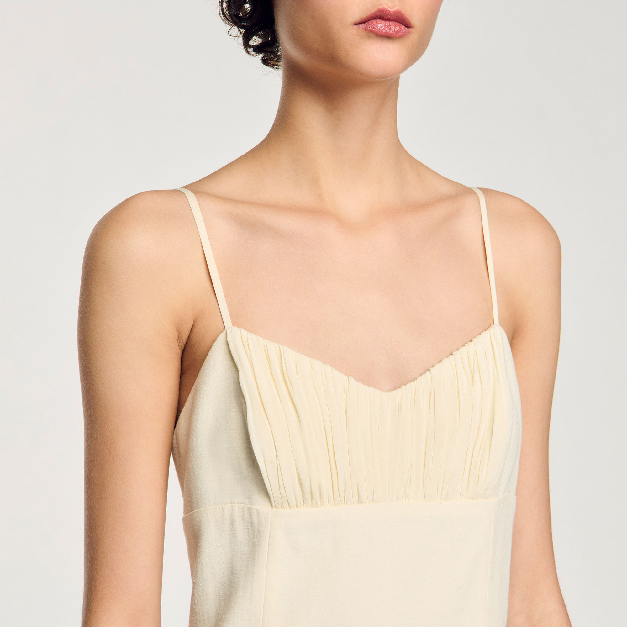 Langes Plisseekleid