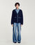 Cardigan mit Denim-Details
