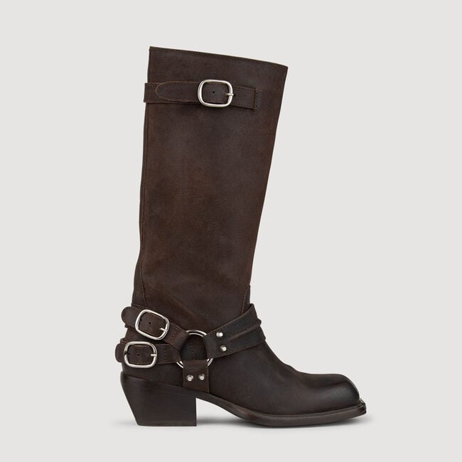 Lederstiefel mit Schnallen