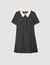 Kurzes plissiertes Kleid mit Strass