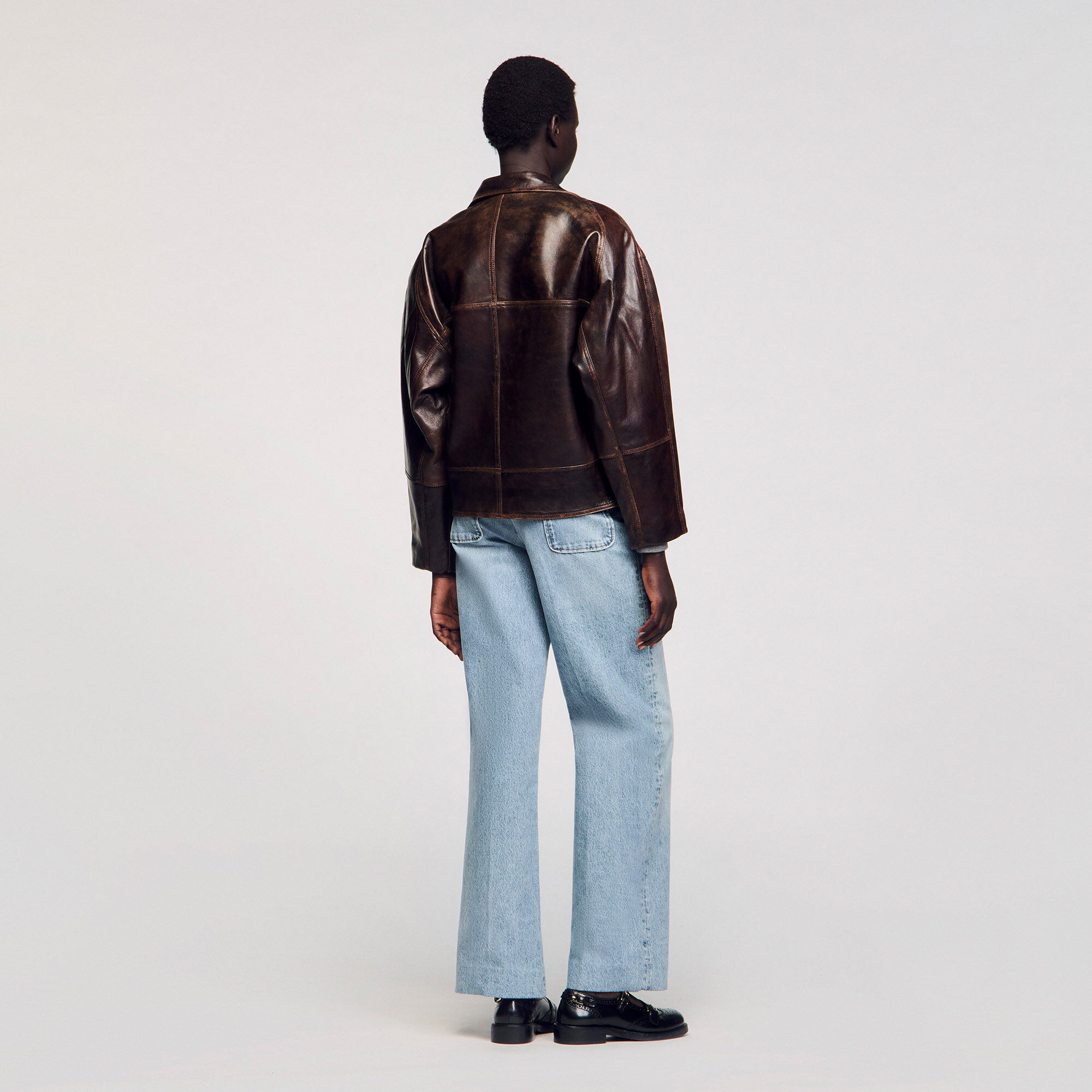 Oversize-Lederjacke