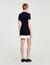 Kurzes Strickkleid mit Volant