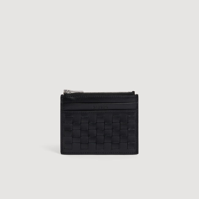 Zip-Kartenhalter aus Flechtleder - Herren | Sandro