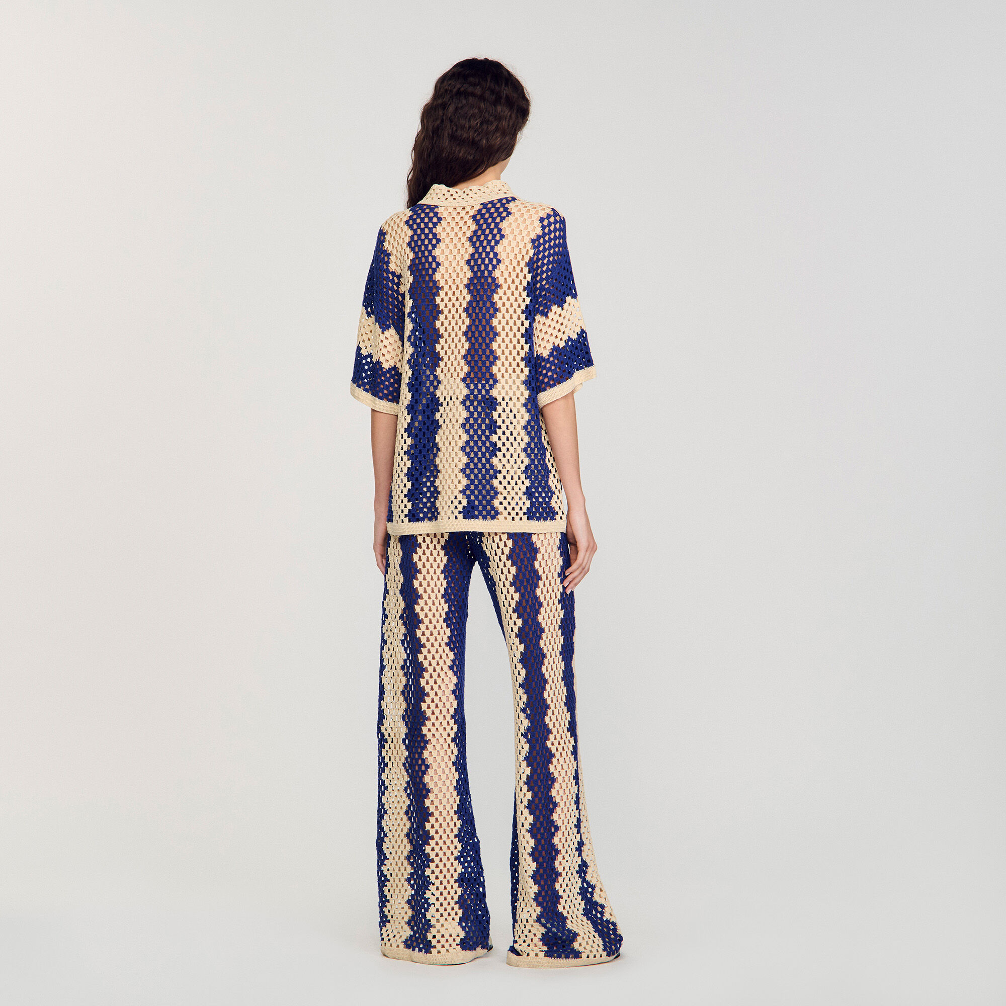 Zweifarbiger Cardigan aus Strick