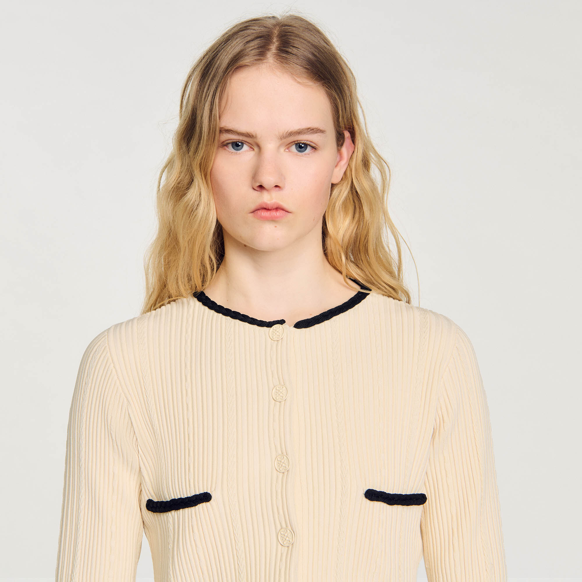 Cardigan aus Pointelle-Strick