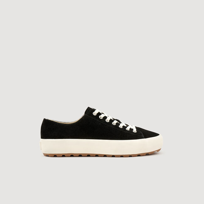 Niedrige Sneakers aus Spaltleder