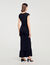 Langes drapiertes Kleid