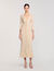 Langes Strickkleid mit Strassbesatz
